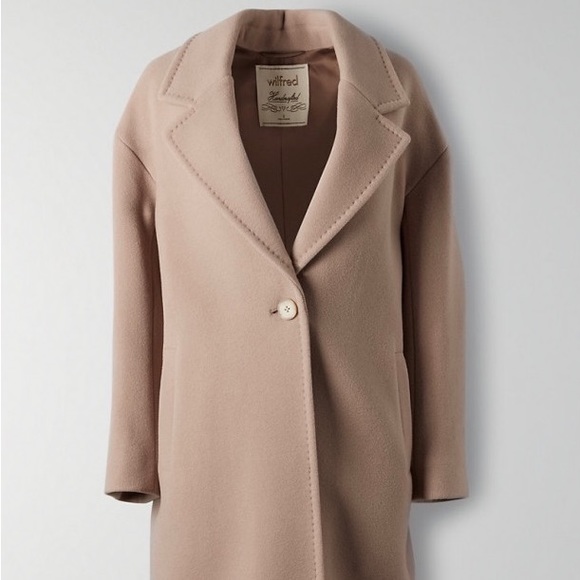 Aritzia Wilfred Rocco Wool Coat Dovetail Taupe - Picture 1 of 10